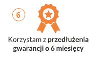 Korzystam z przedłużenia gwarancji o 6 miesięcy